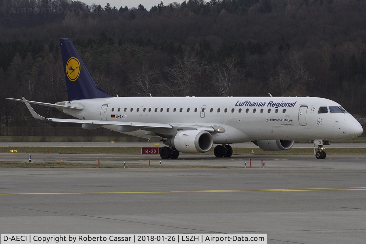D-AECI, 2010 Embraer 190LR (ERJ-190-100LR) C/N 19000381, Zurich - Kloten Airport