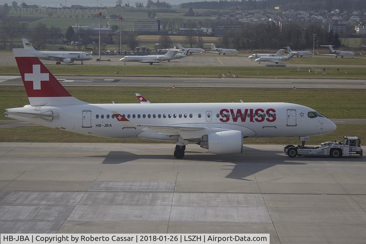 HB-JBA, 2016 Bombardier CSeries CS100 (BD-500-1A10) C/N 50010, Zurich - Kloten Airport
