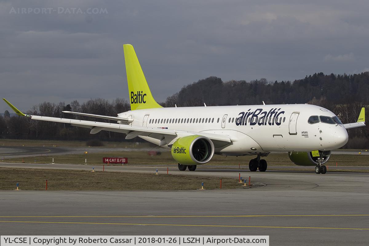 YL-CSE, 2017 Bombardier CSeries CS300 (BD-500-1A11) C/N 55007, Zurich - Kloten Airport