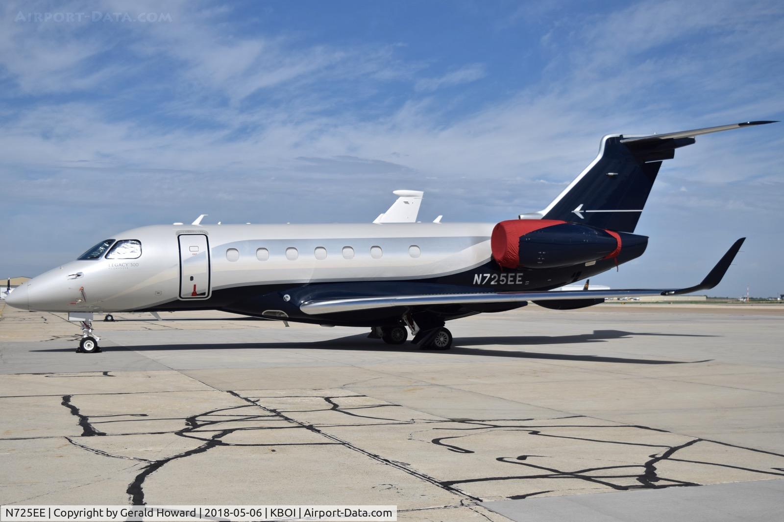 N725EE, 2017 Embraer EMB-550 Legacy 500 C/N 55000021, Parked on south GA ramp.