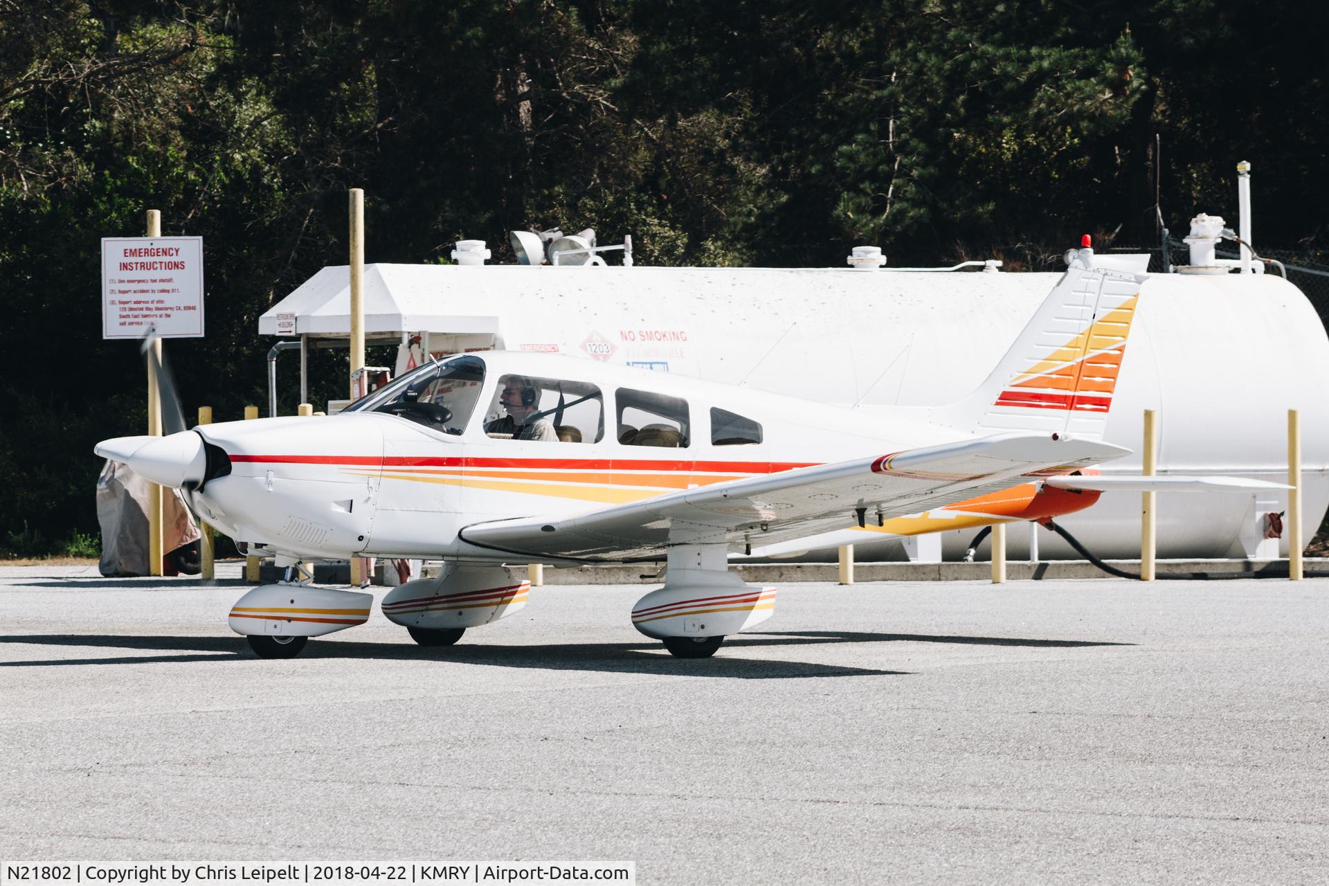N21802, 1978 Piper PA-28-181 C/N 28-7990059, Locally-based 1978 Piper PA-28-181 taxing out for departure at Monterey Regional Airport.