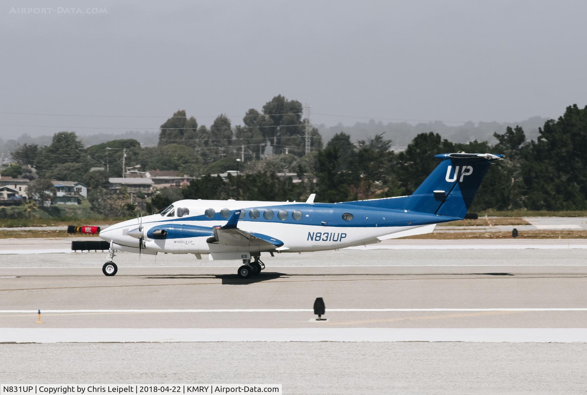 N831UP, 2014 Beechcraft 350 King Air C/N FL-943, 2014 King Air 350 landing at Monterey Regional Airport.