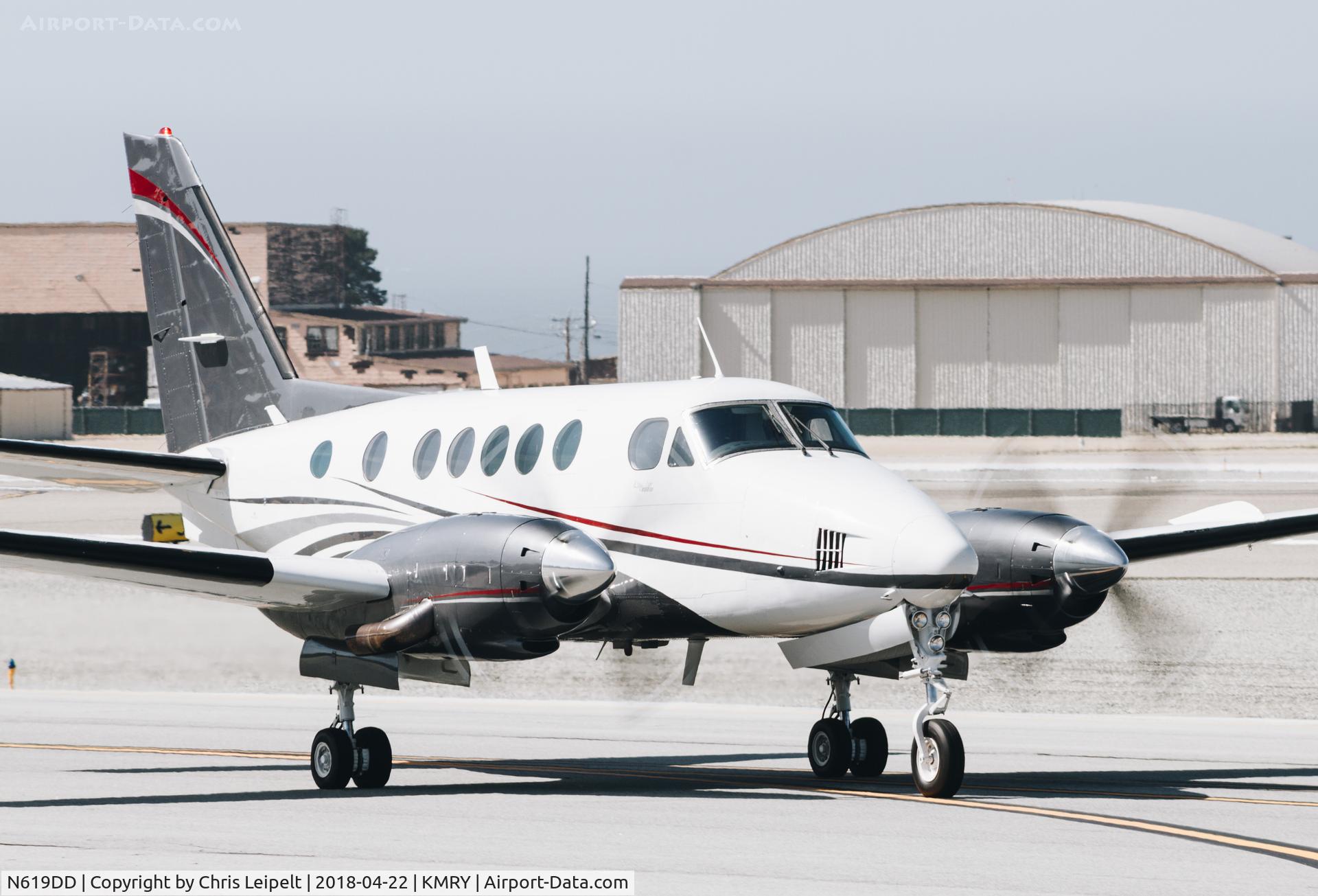 N619DD, 1980 Beechcraft B100 King Air C/N BE-92, Beautiful 1980 Beechcraft B100 King Air taxing out for departure at Monterey Regional Airport.
