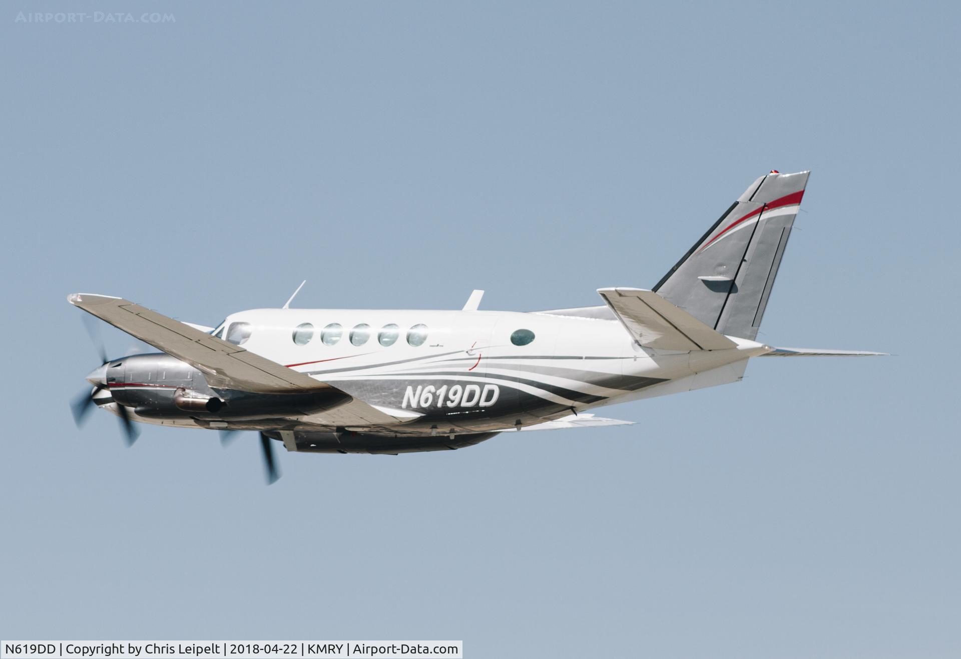 N619DD, 1980 Beechcraft B100 King Air C/N BE-92, Beautiful 1980 Beechcraft B100 King Air departing at Monterey Regional Airport.