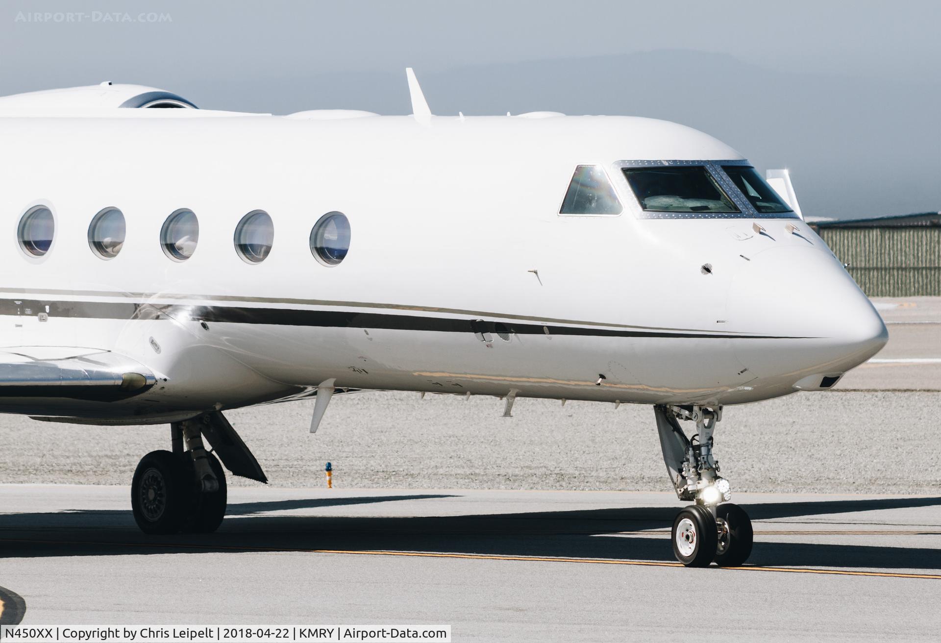 N450XX, 2006 Gulfstream Aerospace GIV-X (G450) C/N 4062, 2006 G450 taxing out for departure at Monterey Regional Airport.