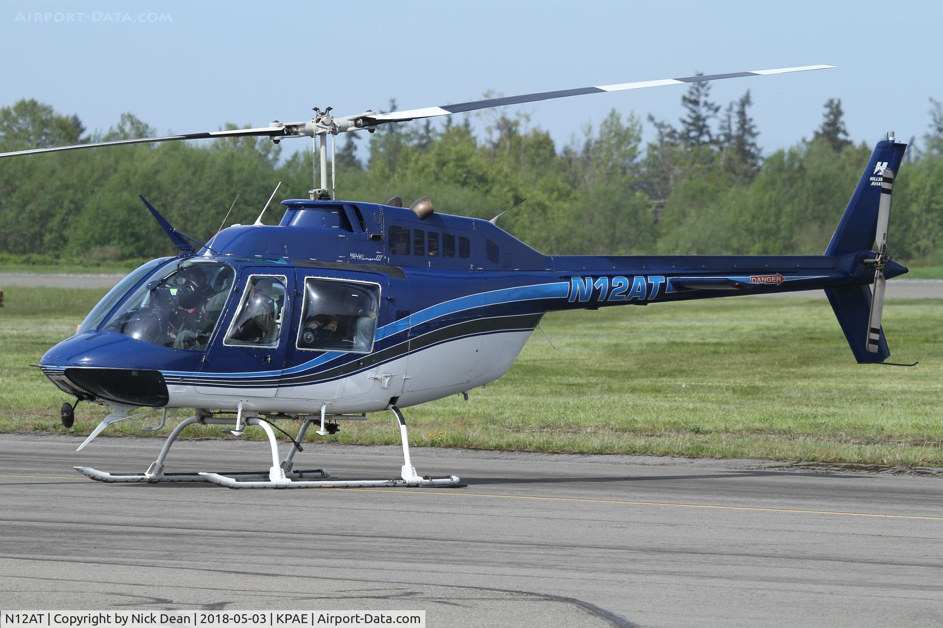 N12AT, 1974 Bell 206B JetRanger II C/N 1329, PAE/KPAE