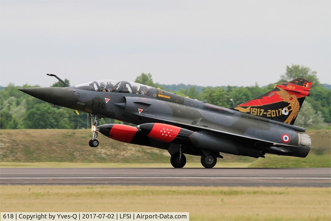 618, Dassault Mirage 2000D C/N 417, Dassault Mirage 2000D, Landing rwy 29, St Dizier-Robinson Air Base 113 (LFSI) Open day 2017