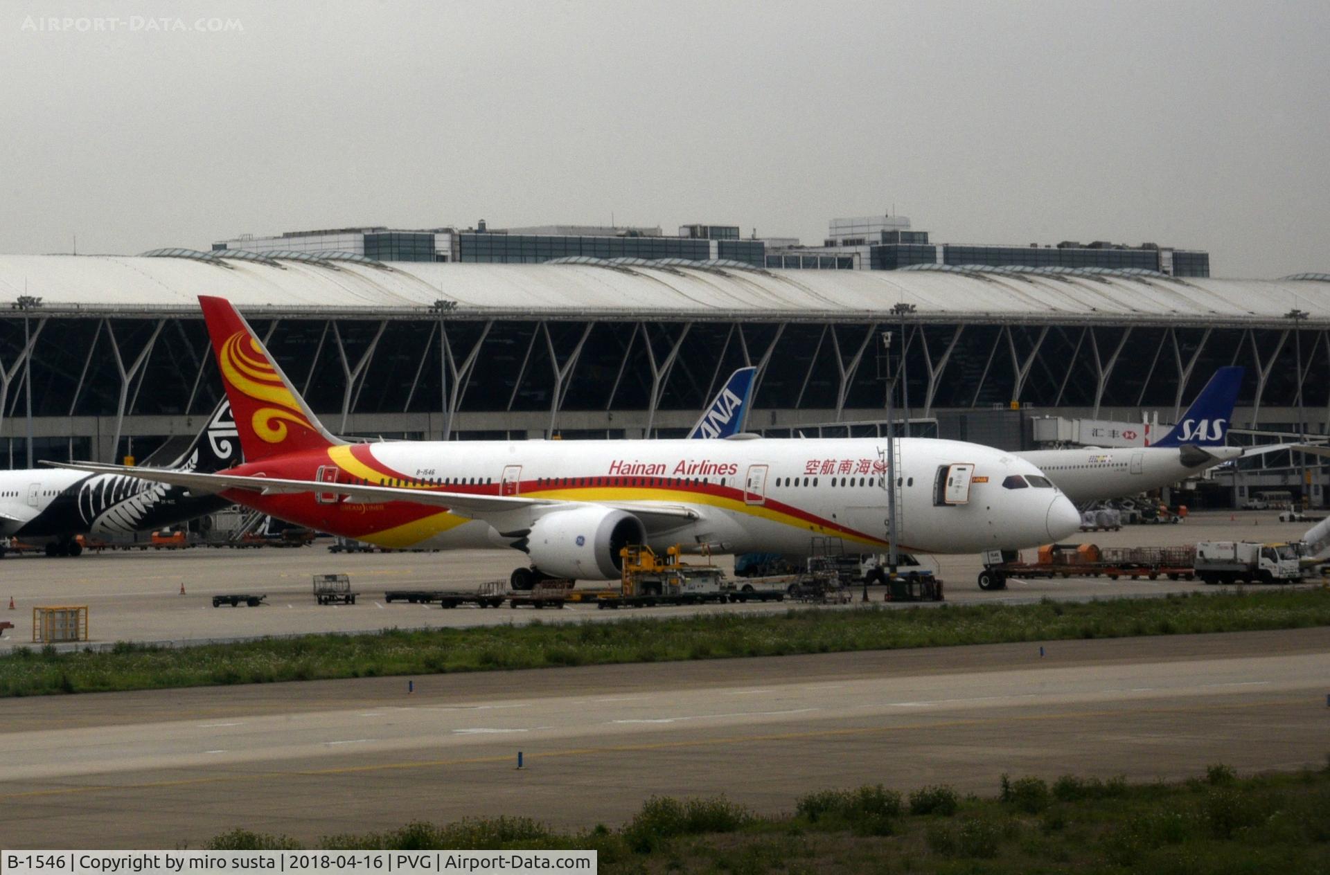 B-1546, 2016 Boeing 787-9 Dreamliner C/N 62717, Boeing 787-9 Dreamliner at Shanghai-Pudong International Airport