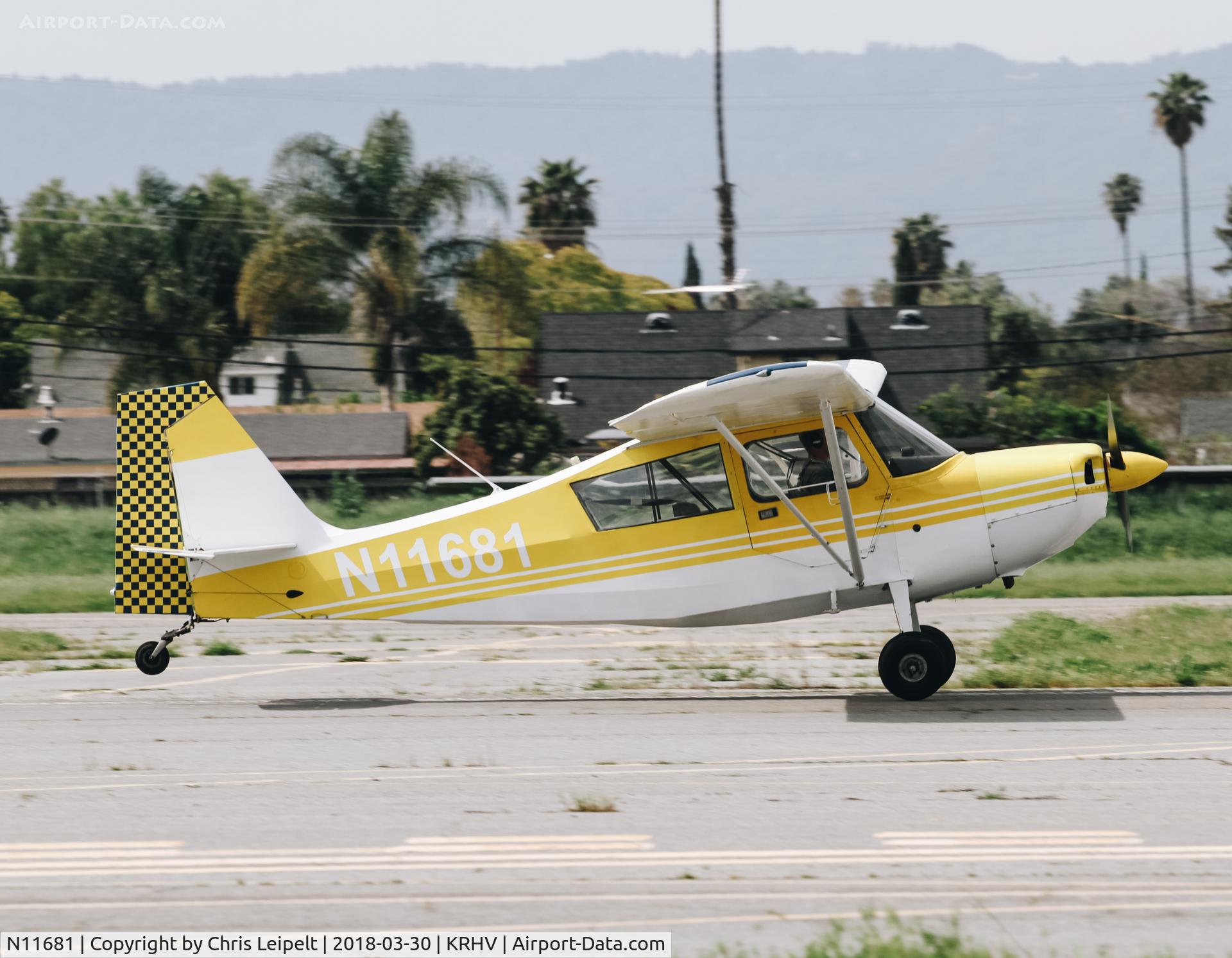 N11681, 1972 Bellanca 7KCAB Citabria C/N 308-72, Locally-based 1972 Bellanca 7KCAB departing at Reid Hillview Airport, San Jose, CA.