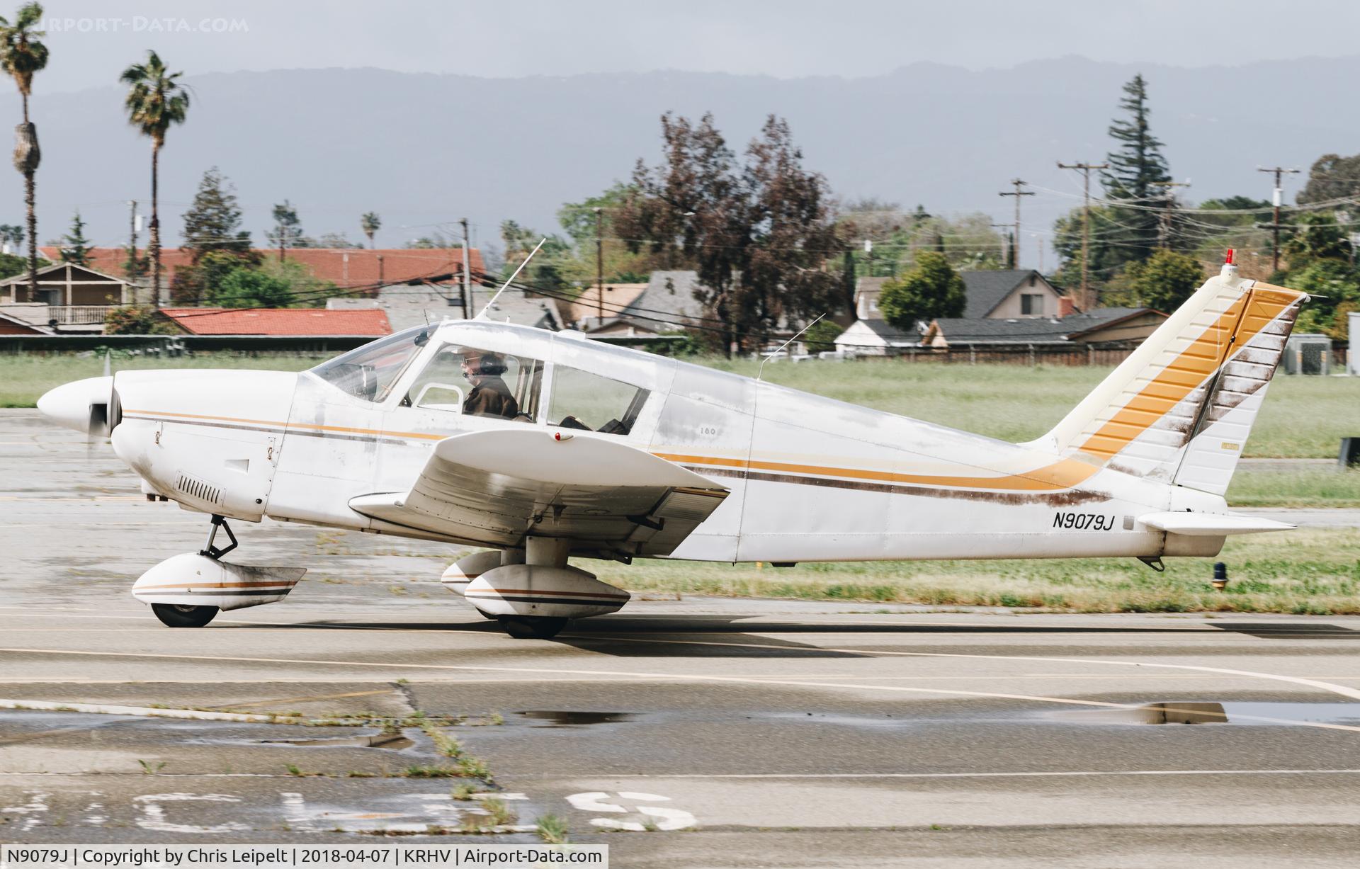 N9079J, 1966 Piper PA-28-180 C/N 28-3116, Locally-based 1966 Piper PA-28-180 taxing out for departure at Reid Hillview Airport, San Jose, CA.