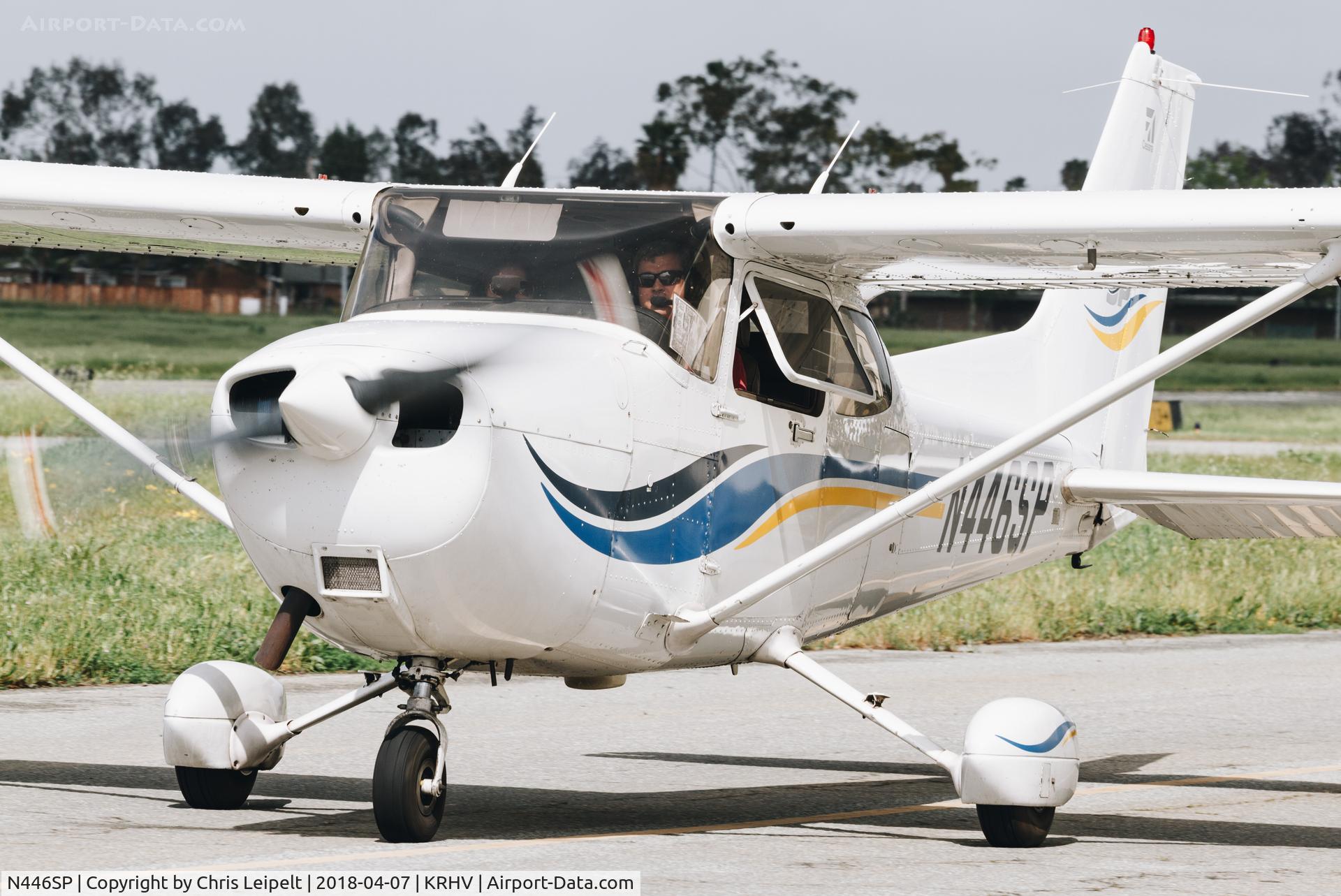 N446SP, 1999 Cessna 172S C/N 172S8310, Locally-based 1999 Cessna 172S taxing out for departure at Reid Hillview Airport, San Jose, CA.