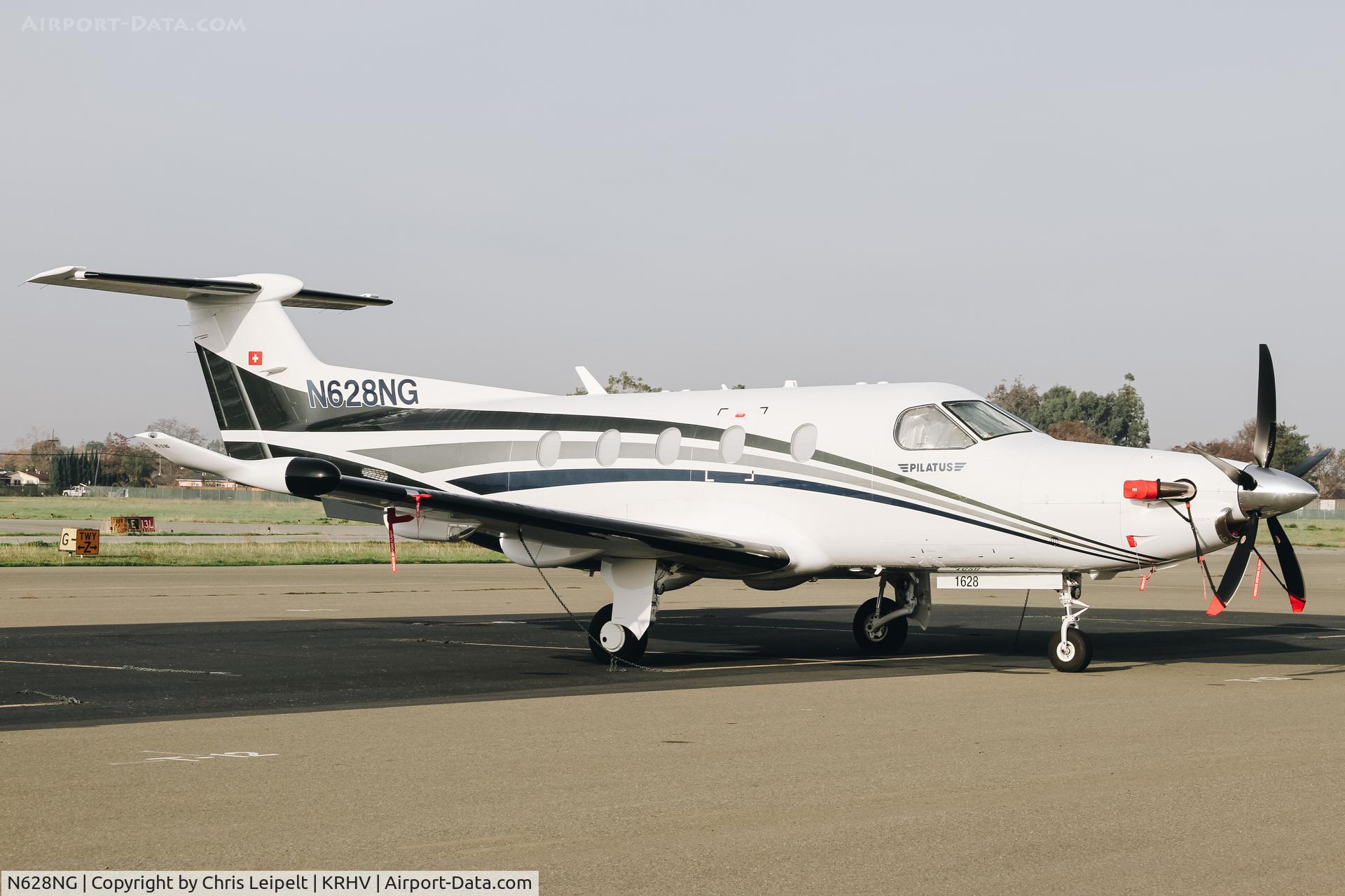 N628NG, 2016 Pilatus PC-12/47E C/N 1628, 2016 Pilatus PC-12 visiting at Reid Hillview Airport, San Jose, CA.