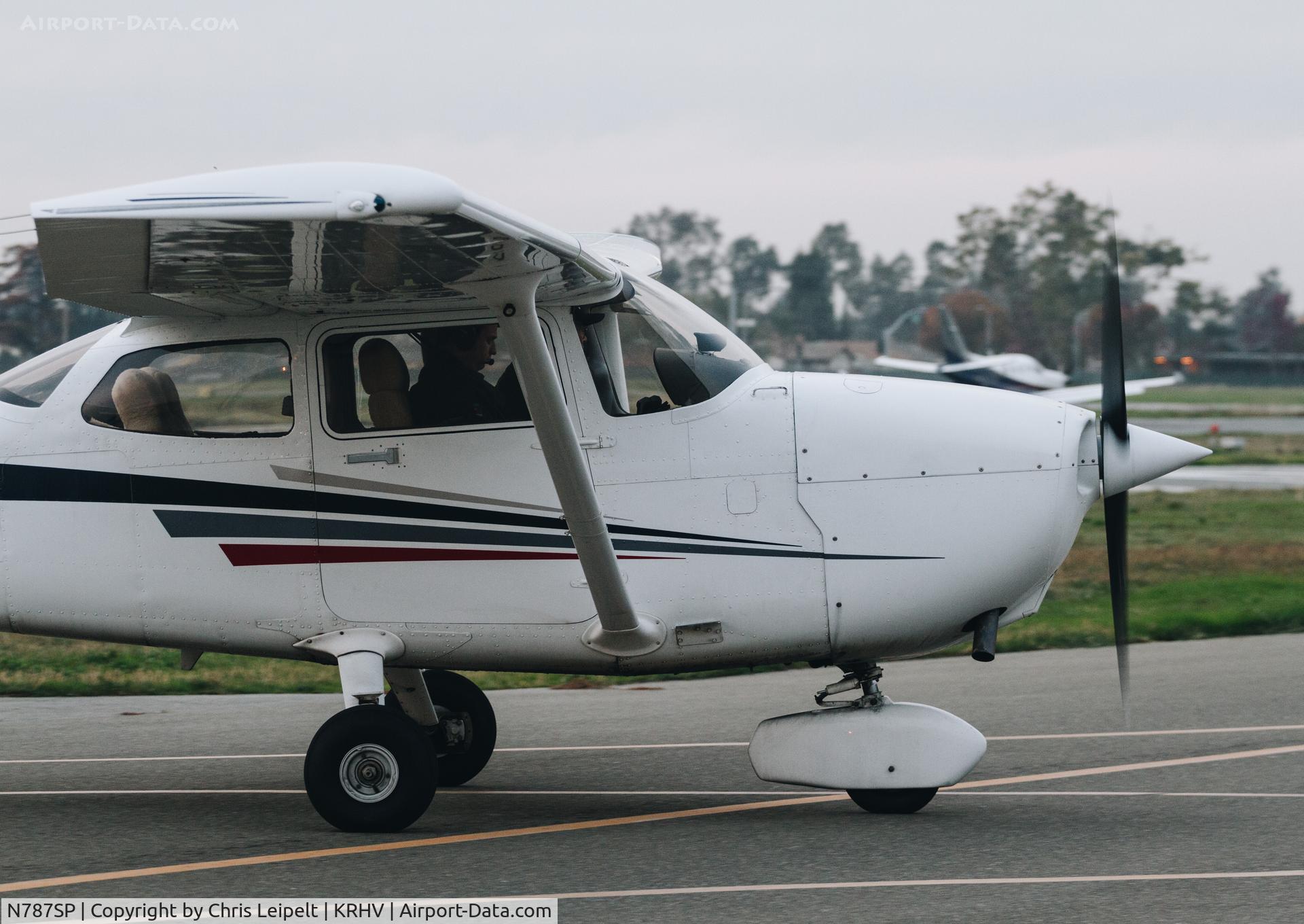 N787SP, 2001 Cessna 172S C/N 172S8714, Locally-based 2001 Cessna 172S taxing to the ramp at Reid Hillview Airport, San Jose, CA.