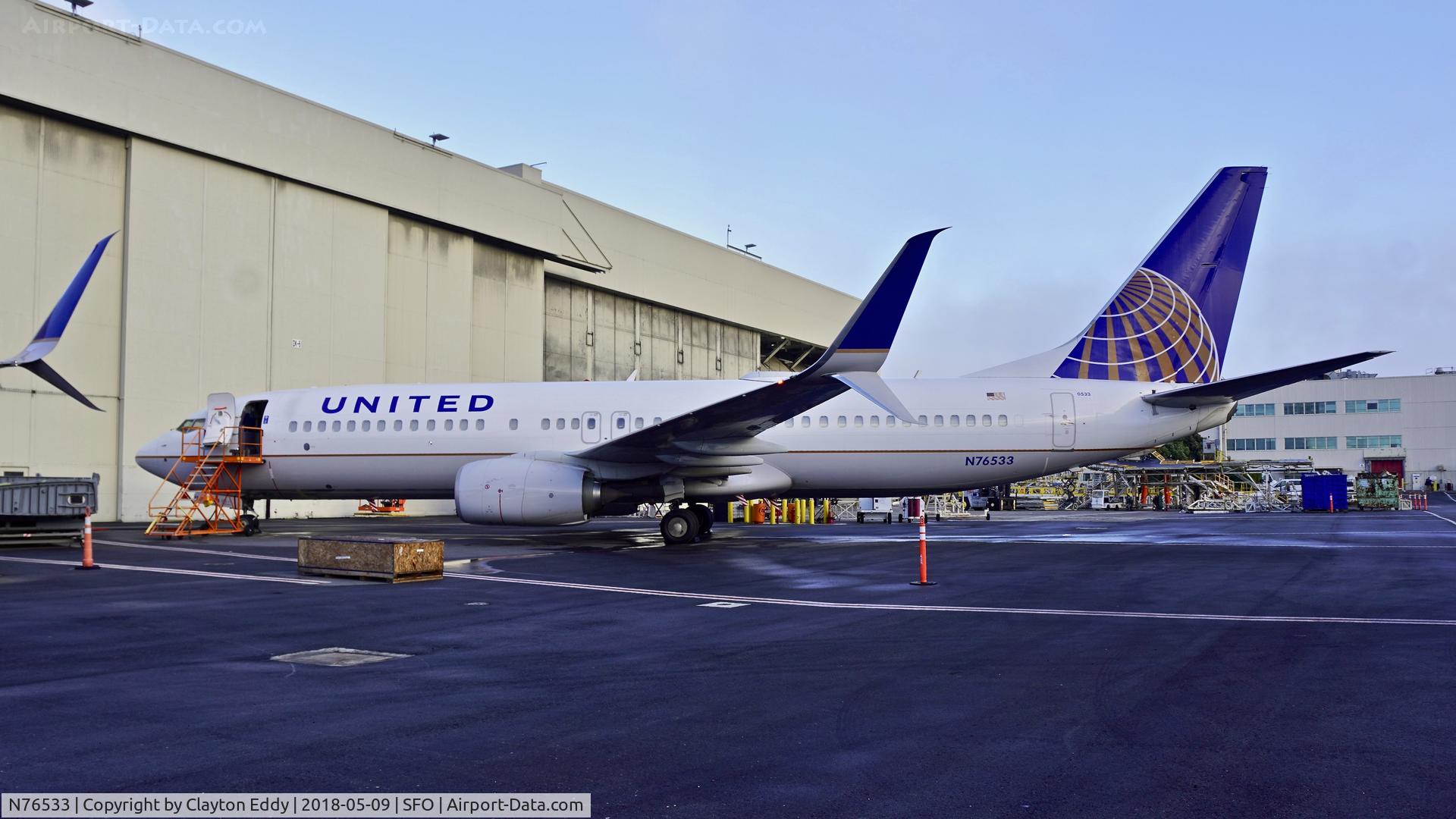 N76533, 2016 Boeing 737-824 C/N 62748, San Francisco Airport 2018.