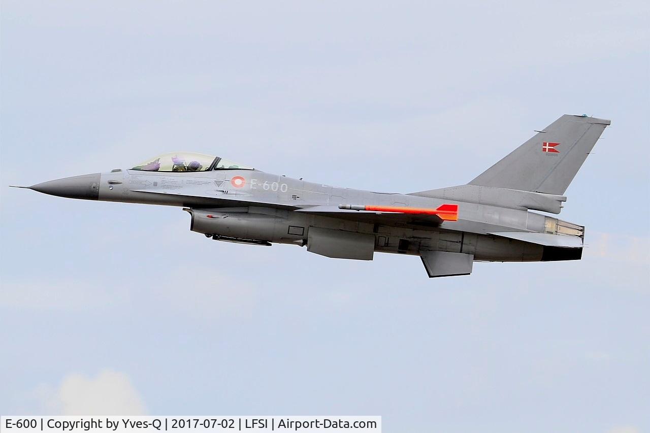 E-600, 1980 SABCA F-16AM Fighting Falcon C/N 6F-35, Royal Danish Air Force SABCA F-16AM Fighting Falcon, Take off rwy 29, St Dizier-Robinson Air Base 113 (LFSI) Open day 2017