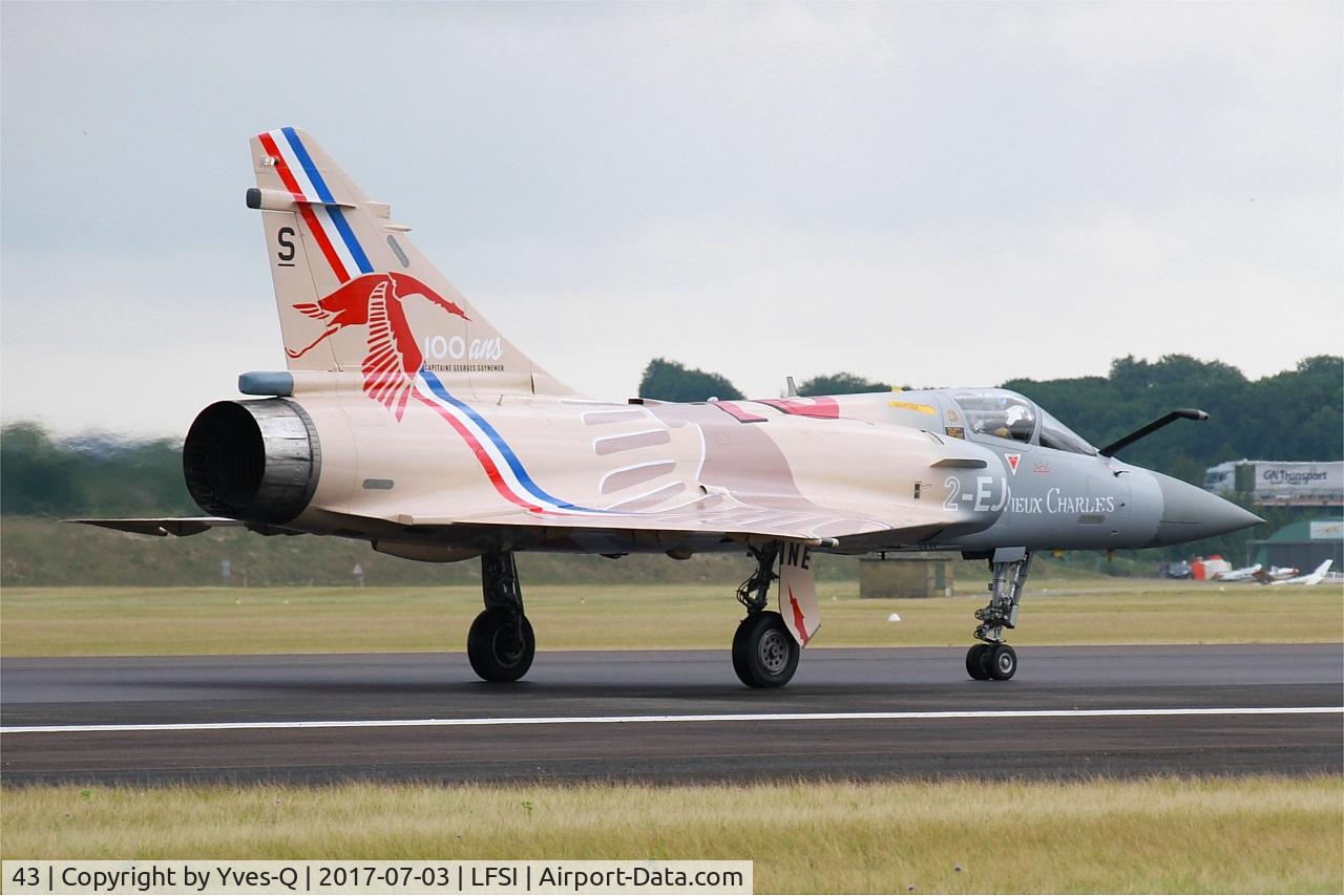 43, Dassault Mirage 2000-5F C/N 43, Dassault Mirage 2000-5F, Taxiing to holding point rwy 29, St Dizier-Robinson Air Base 113 (LFSI) Open day 2017