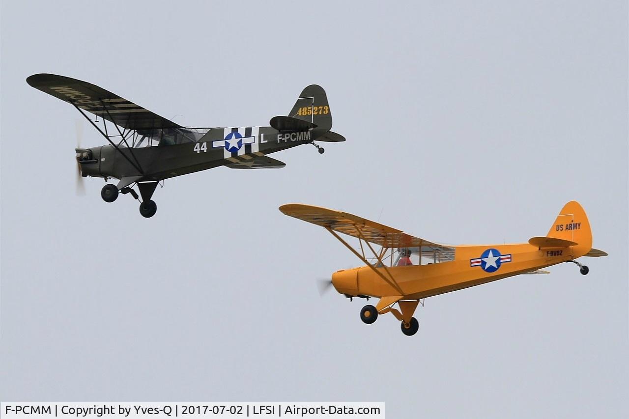 F-PCMM, Piper J3C-65D Cub Cub C/N S1, Piper J3C-65D Cub,On display, St Dizier-Robinson Air Base 113 (LFSI) Open day 2017