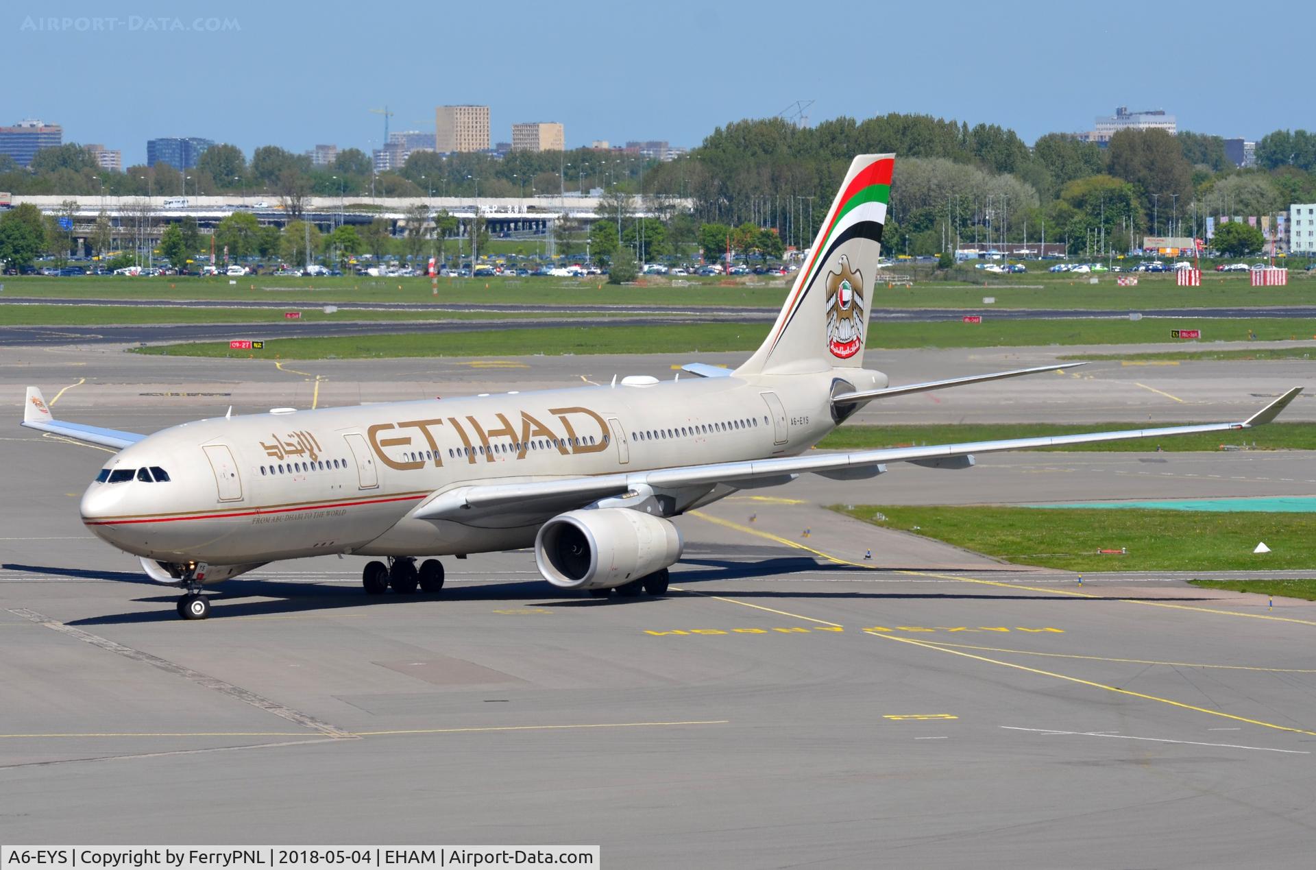 A6-EYS, 2009 Airbus A330-243 C/N 991, Etihad A332 arriving in AMS