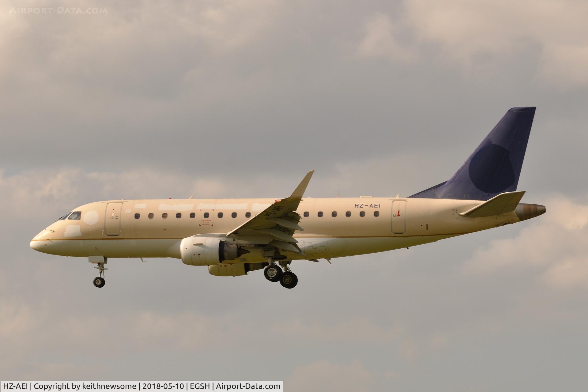HZ-AEI, 2006 Embraer 170LR (ERJ-170-100LR) C/N 17000142, Landing onto runway 27.