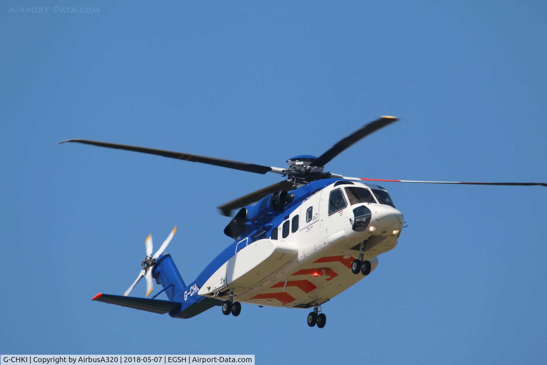 G-CHKI, 2012 Sikorsky S-92A C/N 920175, Arriving for fuel, being returned to leasor