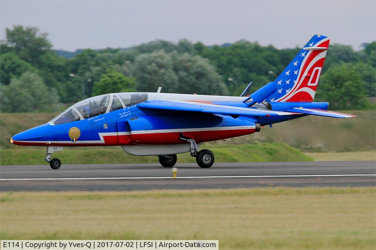 E114, Dassault-Dornier Alpha Jet E C/N E114, Dassault-Dornier Alpha Jet E (F-TERR), Landing rwy 29, St Dizier-Robinson Air Base 113 (LFSI) Open day 2017