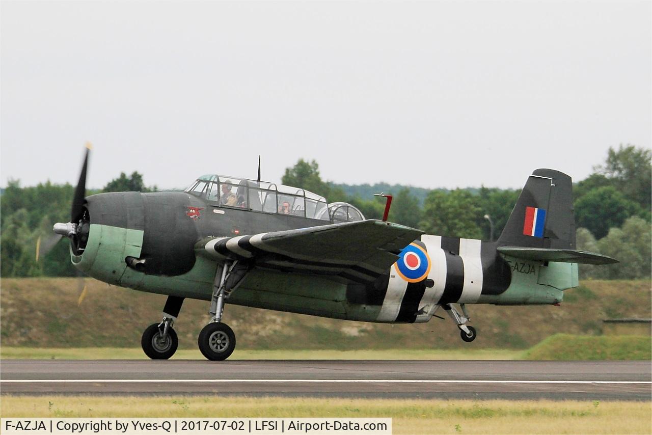 F-AZJA, Grumman TBM-3E Avenger C/N 2688, Grumman TBM-3E Avenger, Take off rwy 29, St Dizier-Robinson Air Base 113 (LFSI) Open day 2017