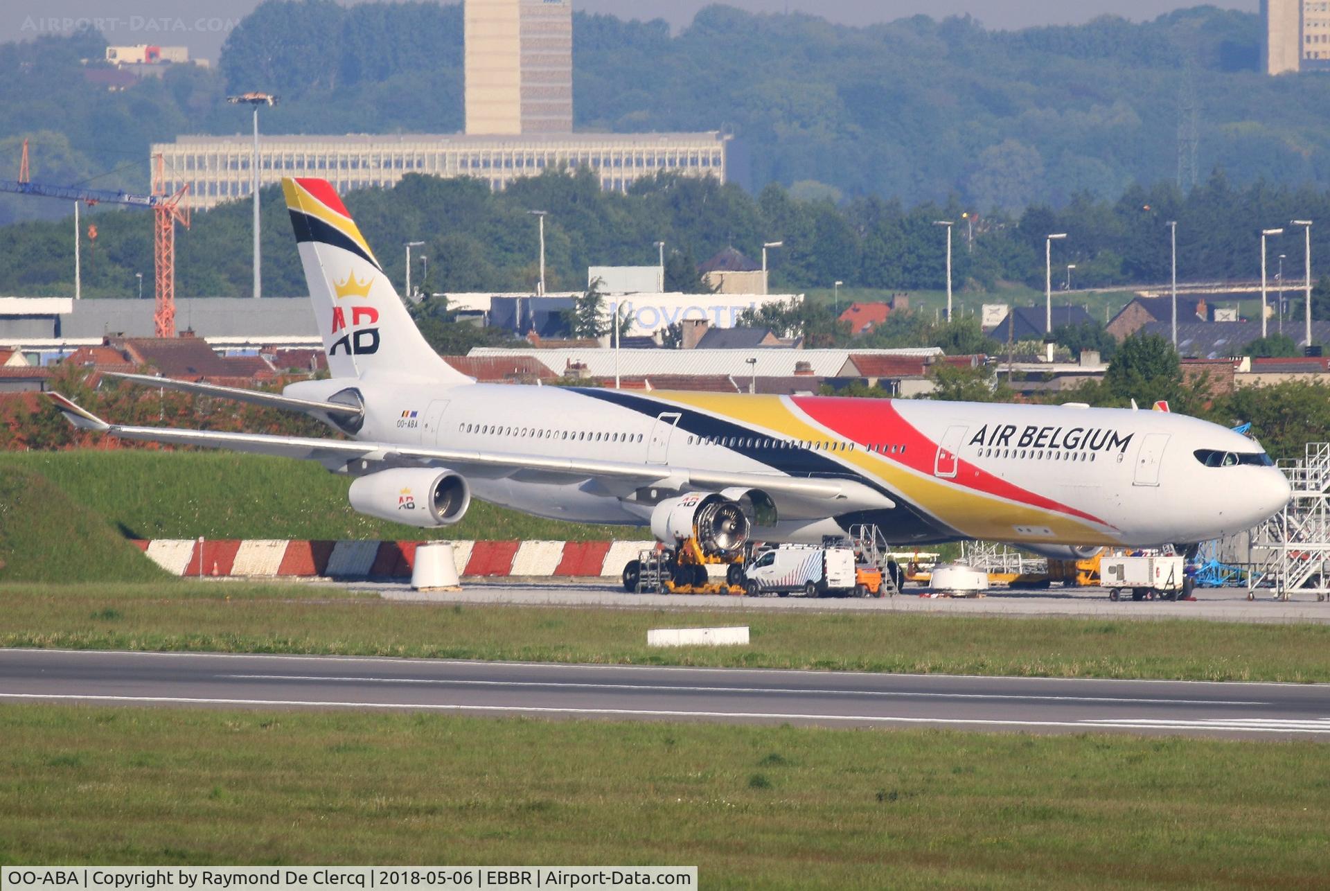 OO-ABA, 2007 Airbus A340-313 C/N 835, At Brussels.