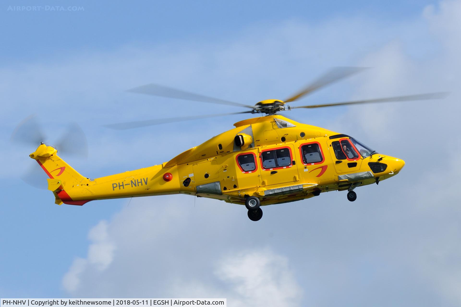 PH-NHV, 2014 Airbus Helicopters EC-175B C/N 5002, Arriving for fuel stop.