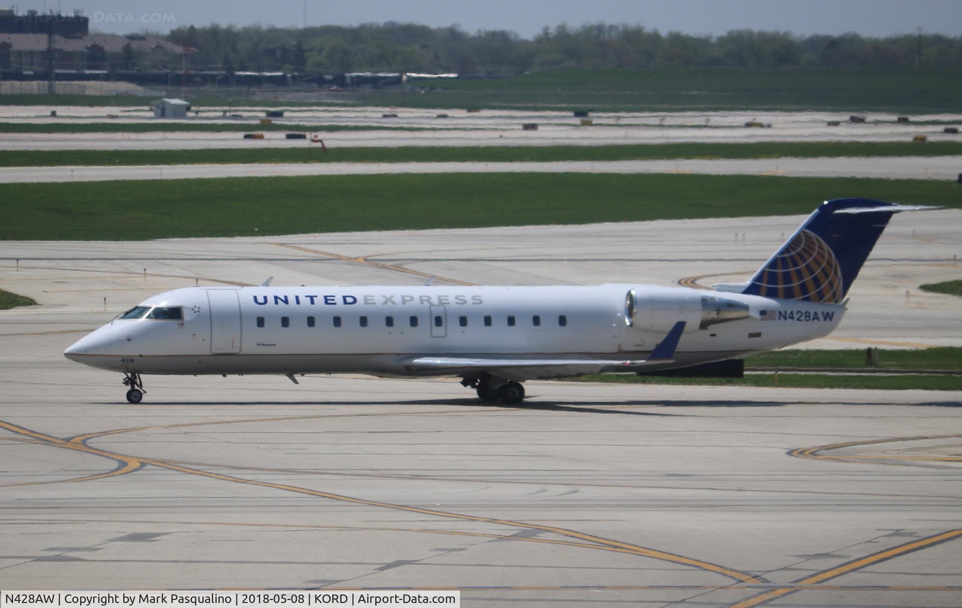 N428AW, 2002 Bombardier CRJ-200LR (CL-600-2B19) C/N 7695, CL-600-2B19