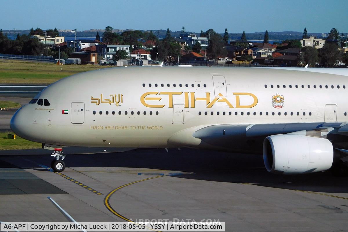 A6-APF, 2015 Airbus A380-861 C/N 195, At Mascot