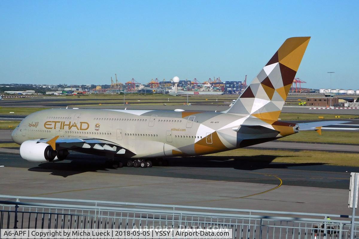 A6-APF, 2015 Airbus A380-861 C/N 195, At Mascot