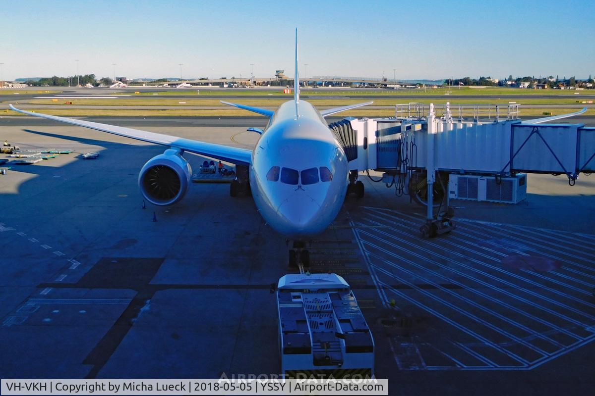 VH-VKH, 2014 Boeing 787-8 Dreamliner C/N 36233, At Mascot