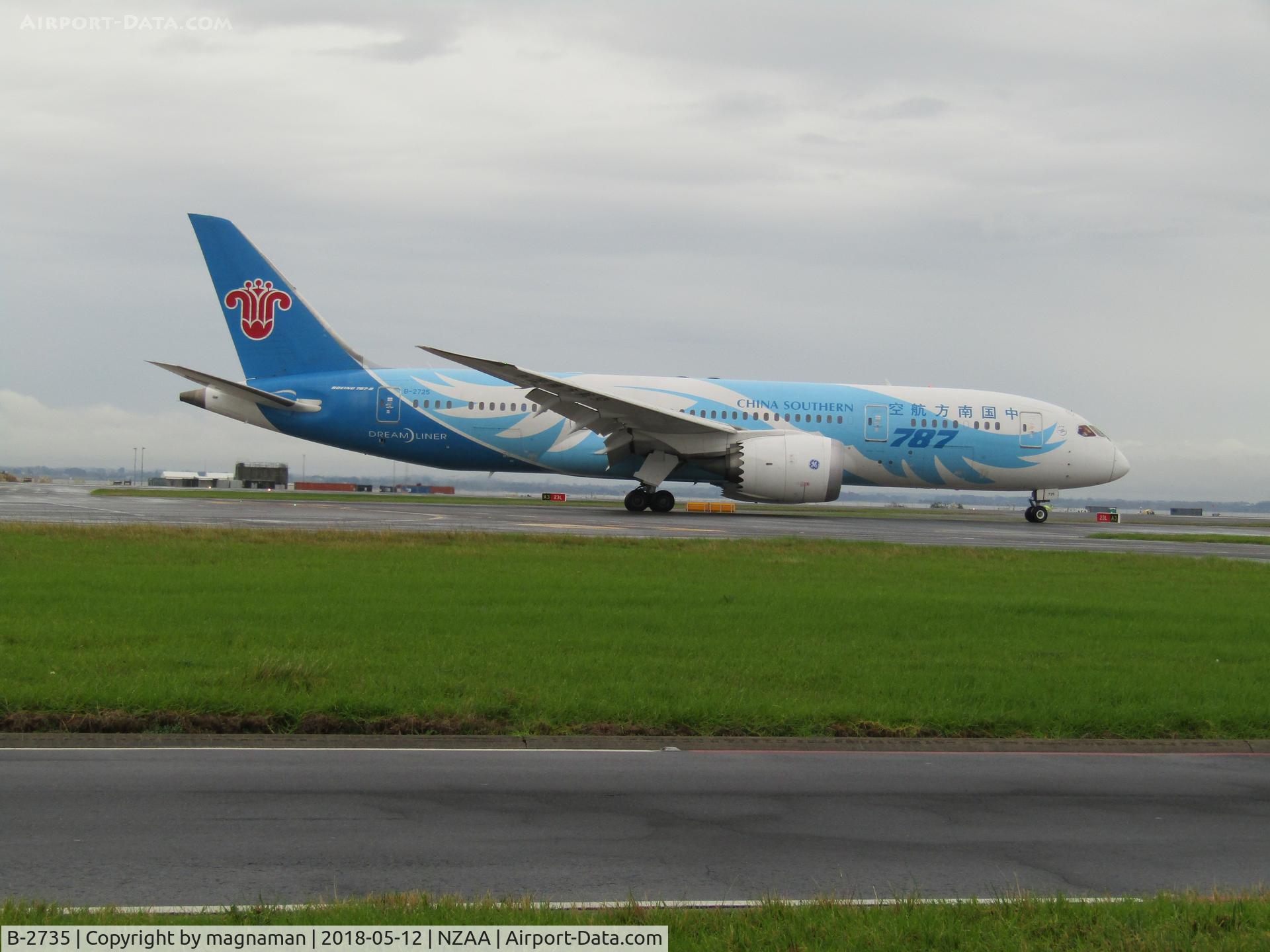 B-2735, 2013 Boeing 787-8 Dreamliner C/N 34928, on way to stand