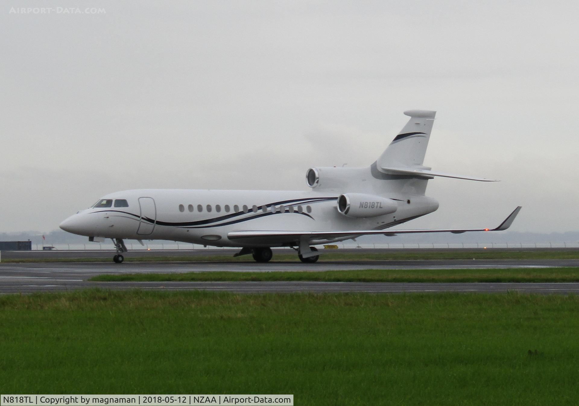 N818TL, 2007 Dassault Falcon 7X C/N 015, Just landed back at its new home base