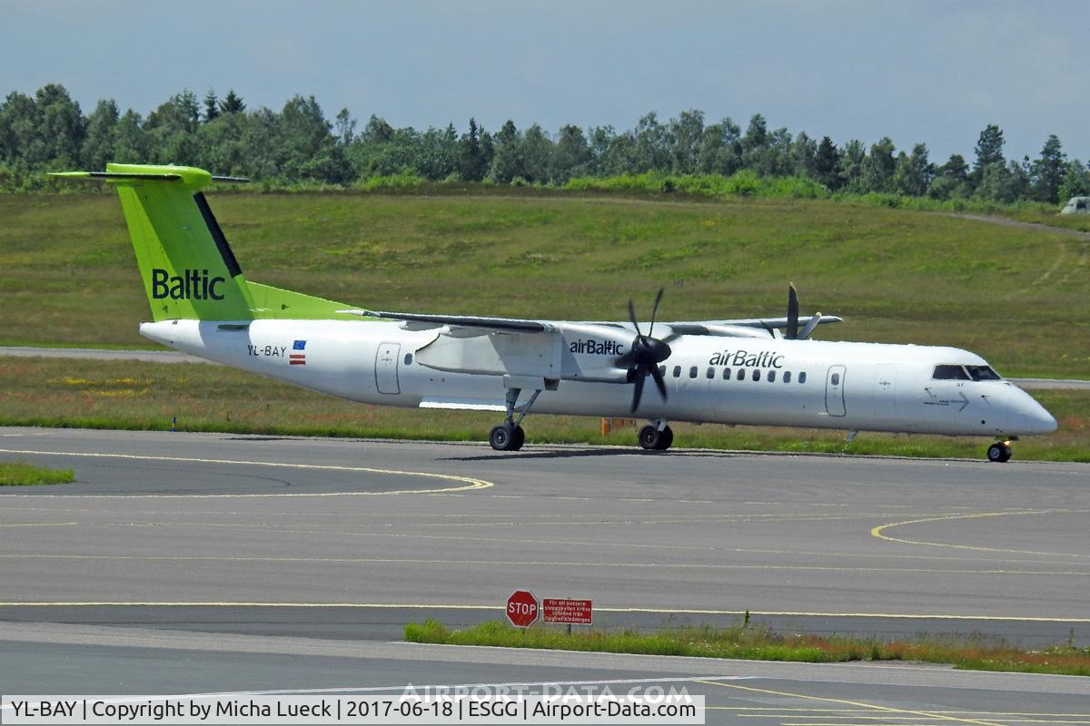 YL-BAY, 2010 De Havilland Canada DHC-8-402Q Dash 8 C/N 4331, At Landvetter
