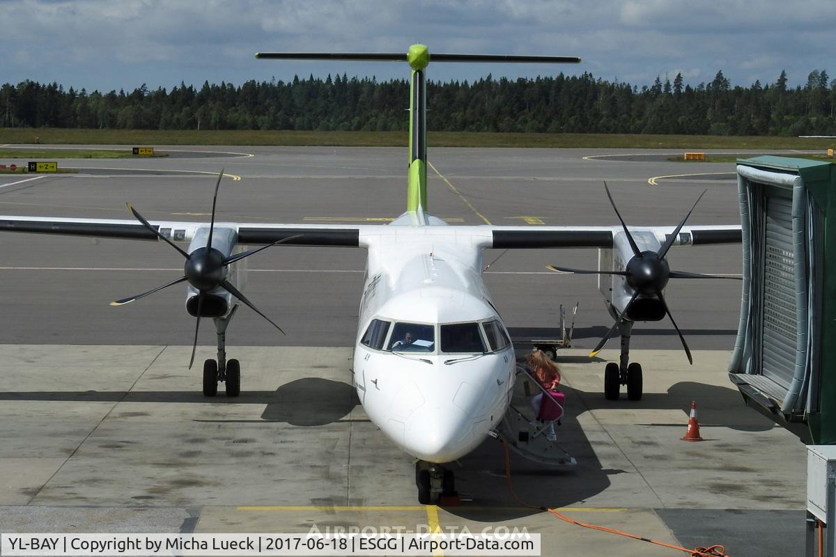 YL-BAY, 2010 De Havilland Canada DHC-8-402Q Dash 8 C/N 4331, At Landvetter