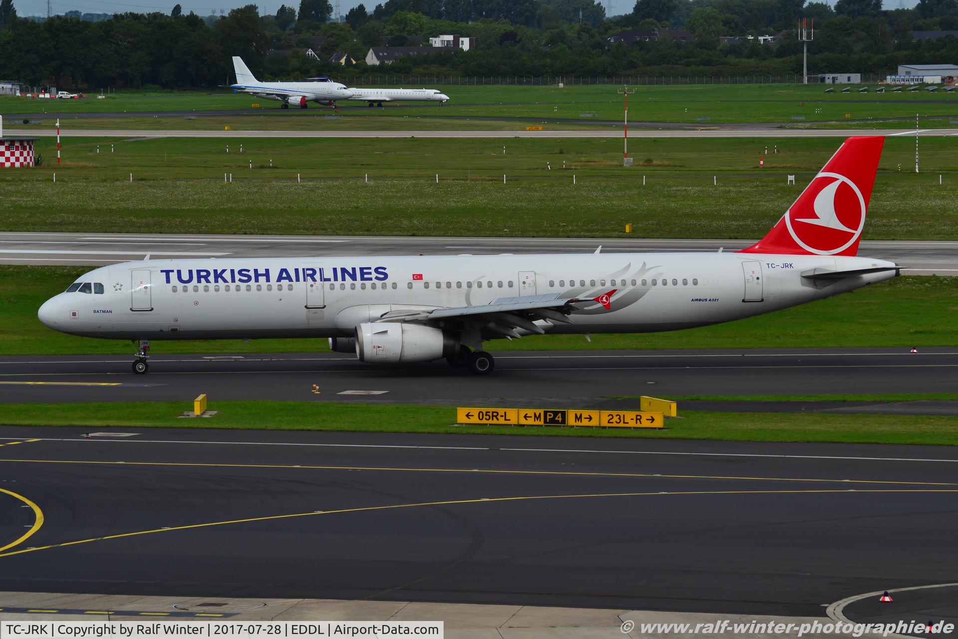 TC-JRK, 2008 Airbus A321-231 C/N 3525, Airbus A321-231 - TK THY THY Turkish Airlines 'Batmann' - 3525 - TC-JRK - 28.07.2017 - DUS
