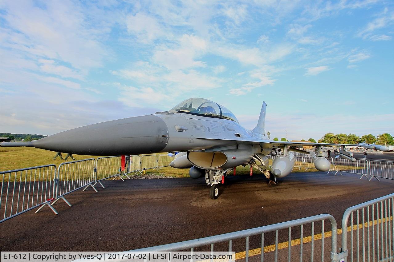 ET-612, SABCA F-16B Fighting Falcon C/N 6G-9, SABCA F-16B Fighting Falcon, Static display, St Dizier-Robinson Air Base (LFSI) Open day 2017