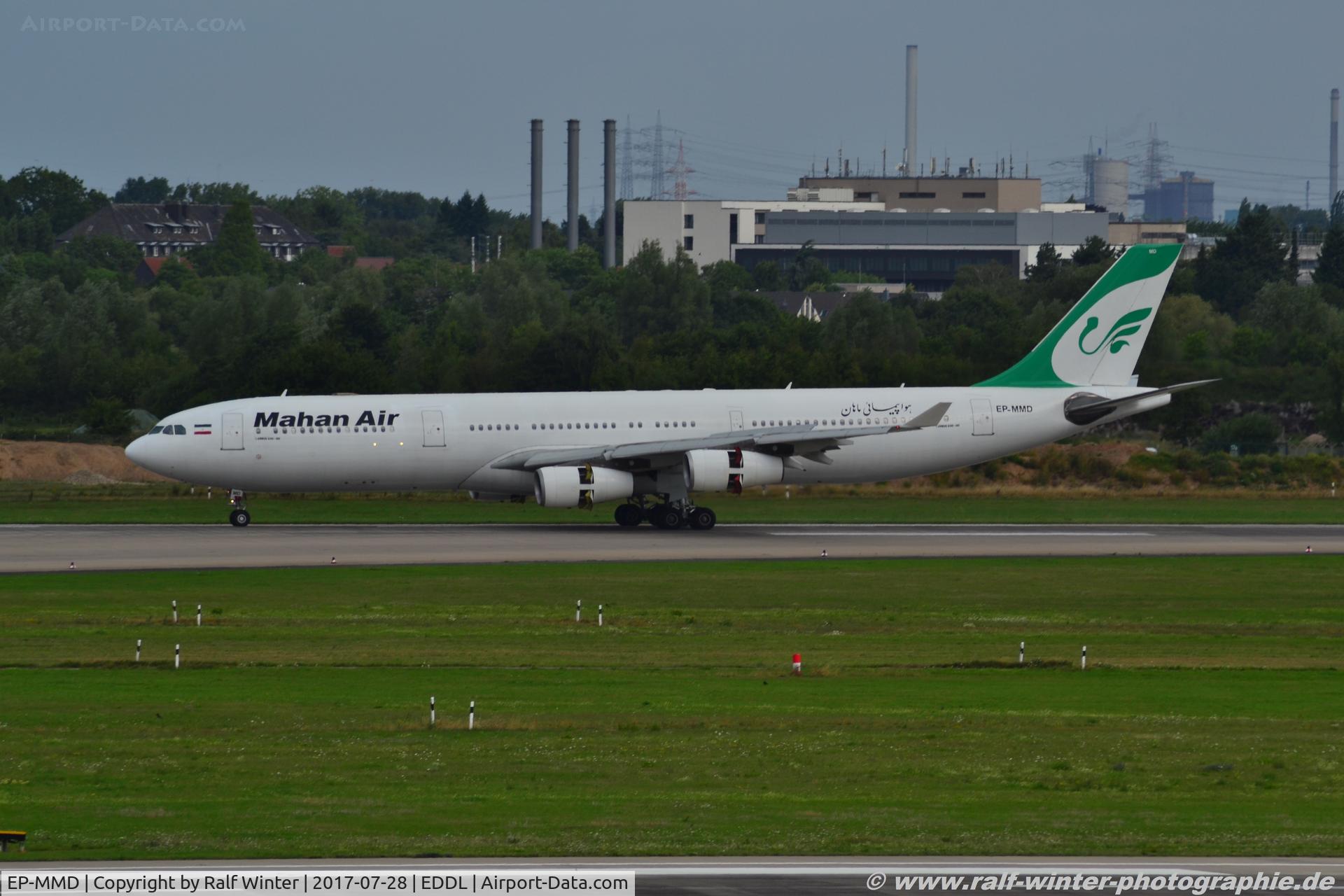 EP-MMD, 1997 Airbus A340-313 C/N 164, Airbus A340-313 - W5 IRM Mahan Airlines - 164 - EP-MMD - 28.07.2017 - DUS