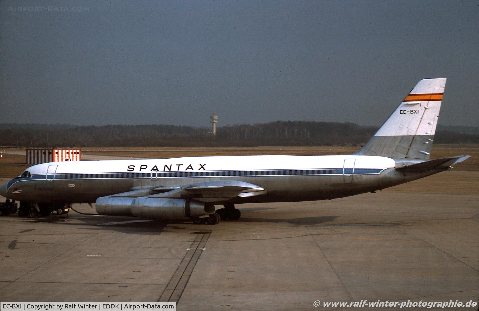 EC-BXI, 1963 Convair CV-990-30A-5 Coronado C/N 30-10-35, Convair CV-990A - BX BXS Spantax - 30-10-35 - EC-BXI - 1978 - CGN