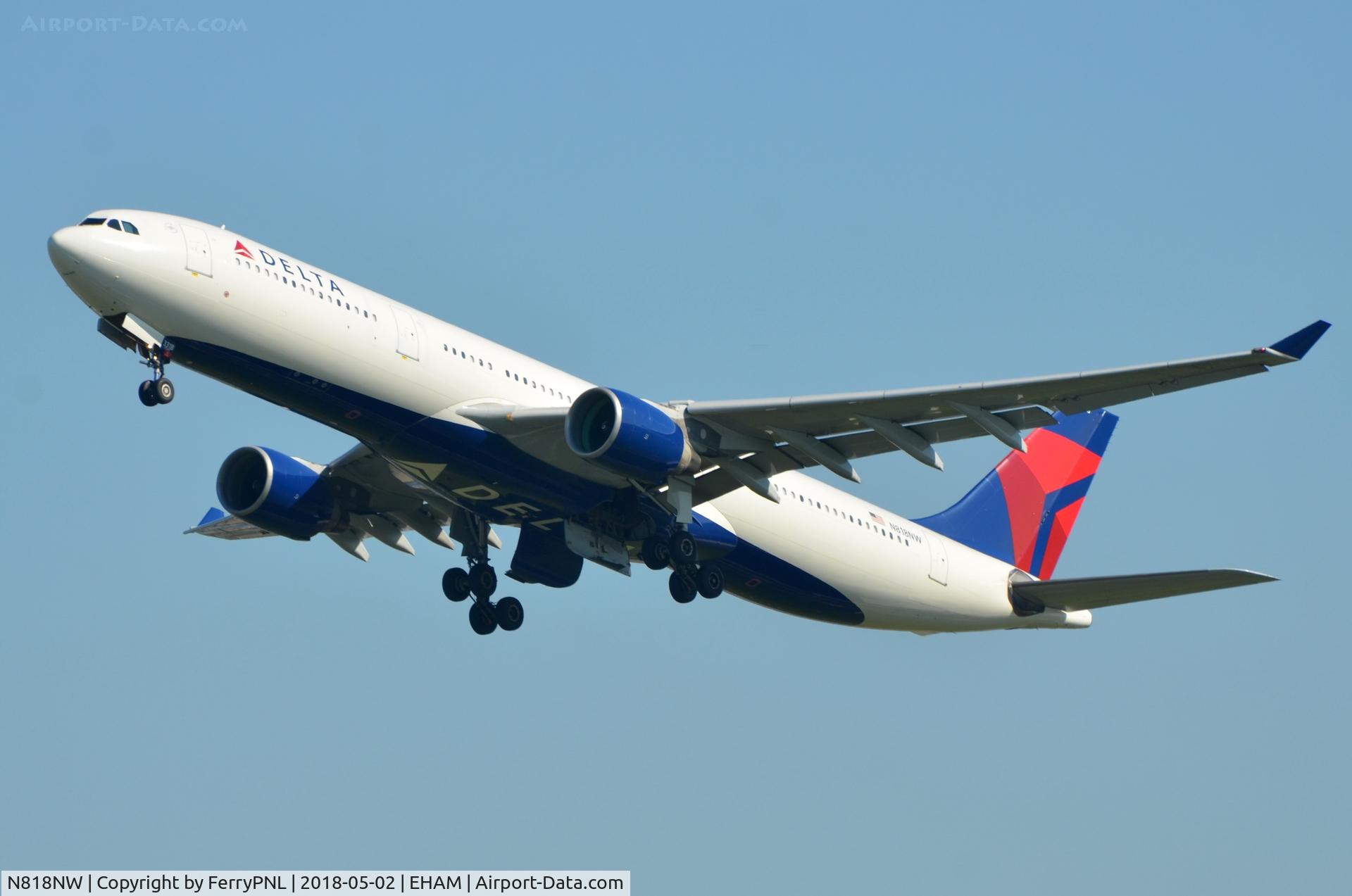 N818NW, 2007 Airbus A330-323 C/N 0857, Delta A333 taking-off