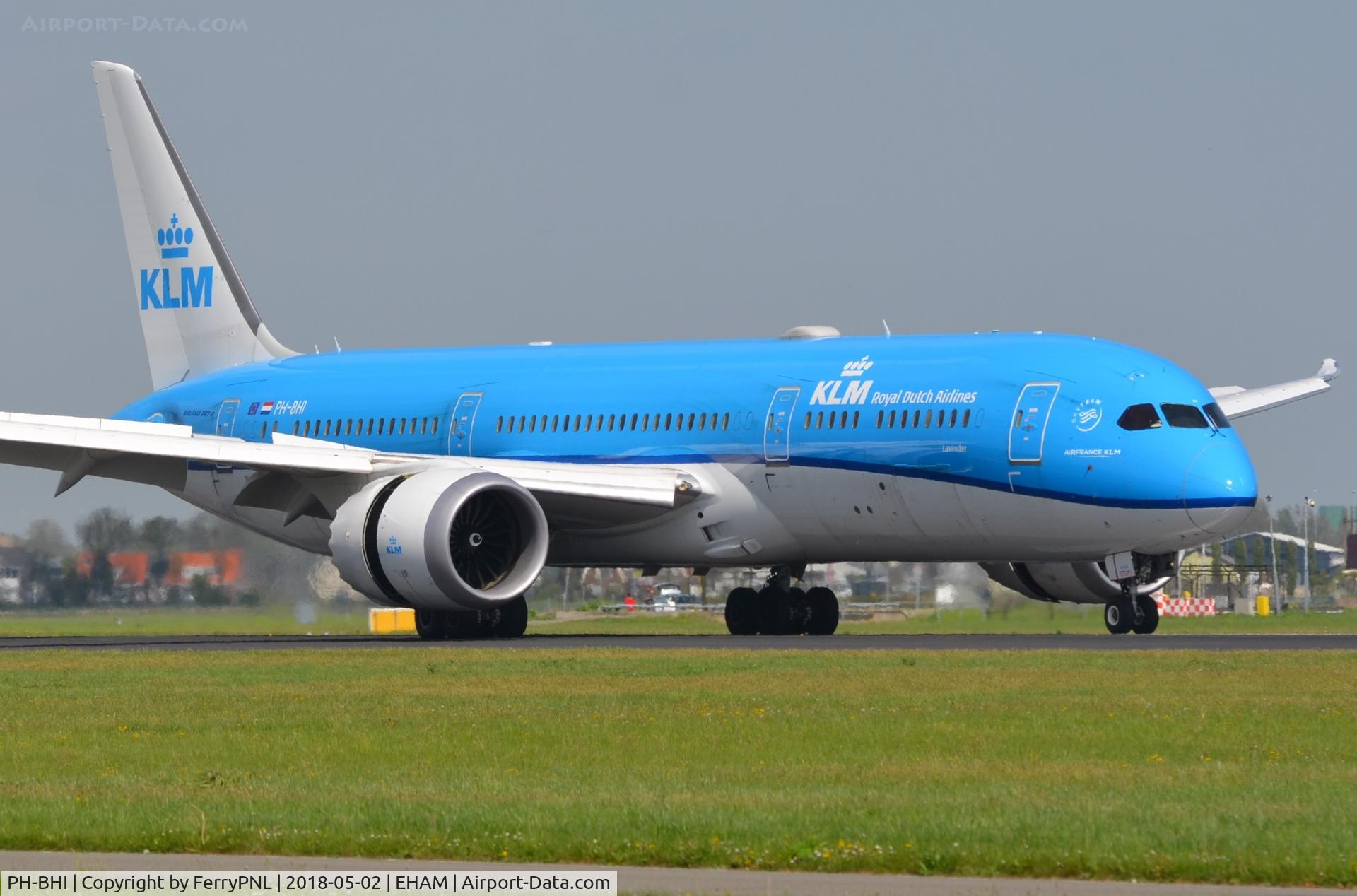 PH-BHI, 2016 Boeing 787-9 Dreamliner C/N 38755, KLM B789 just landed.