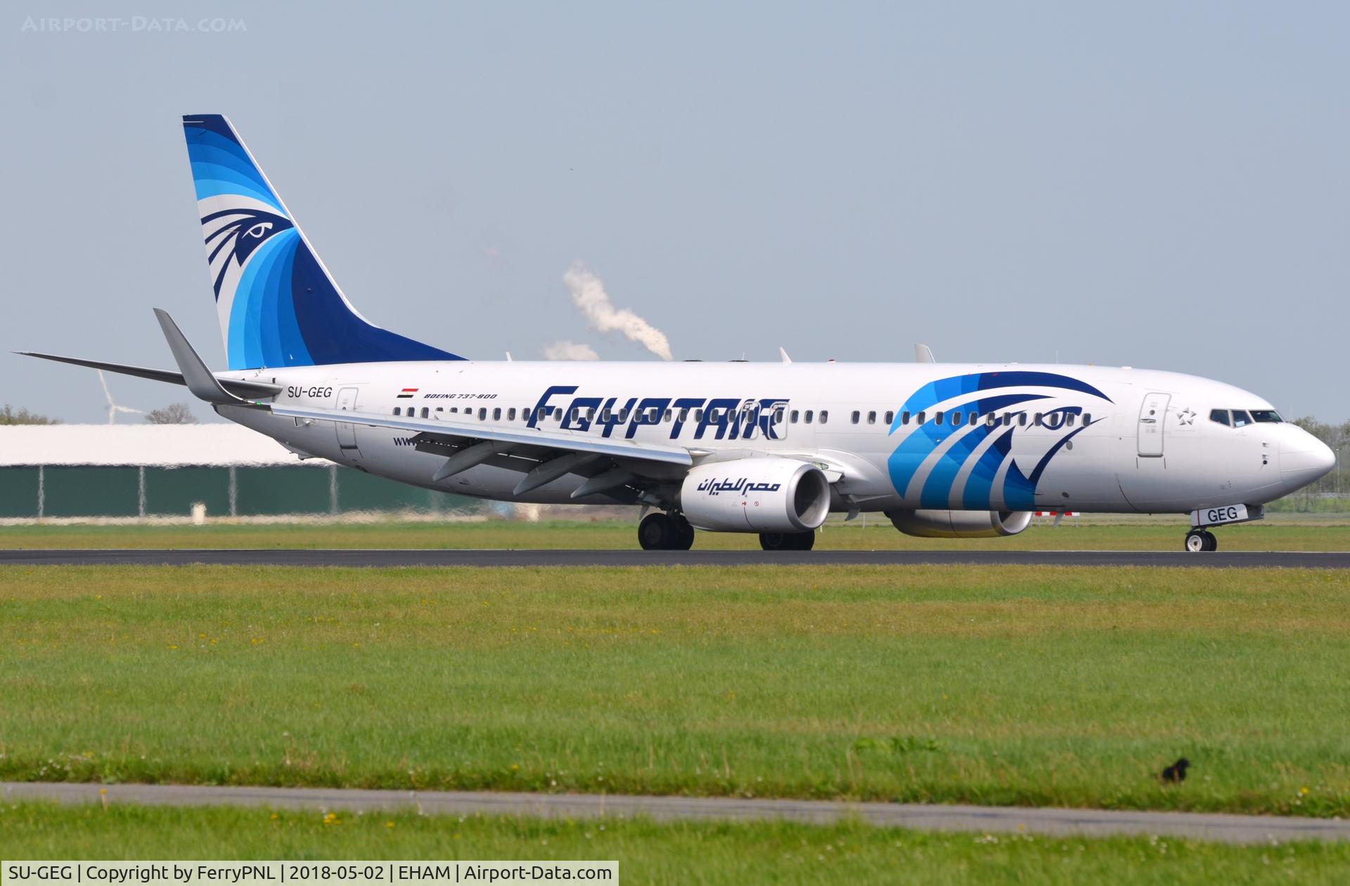 SU-GEG, 2017 Boeing 737-866 C/N 63799, Egyptair B738 arriving in AMS