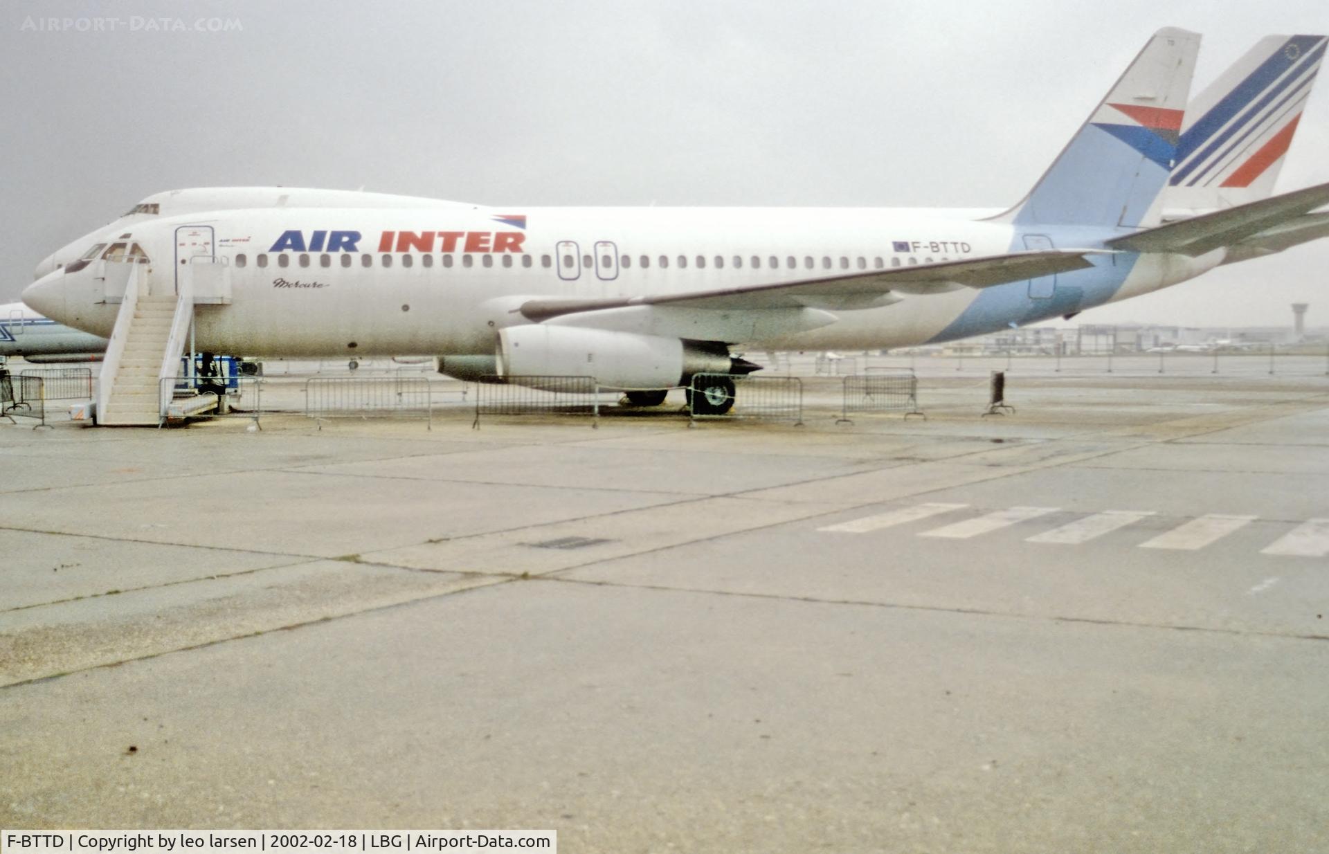 F-BTTD, 1973 Dassault Mercure 100 C/N 4, Musee de l air Paris LBG 18.2.2002