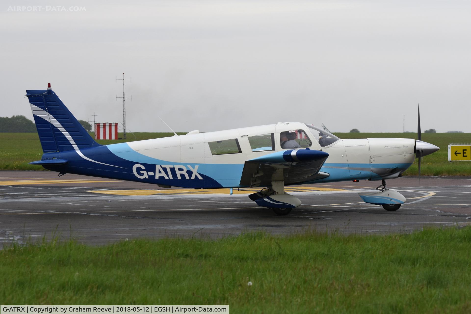 G-ATRX, 1966 Piper PA-32-260 Cherokee Six Cherokee Six C/N 32-390, Departing from Norwich.