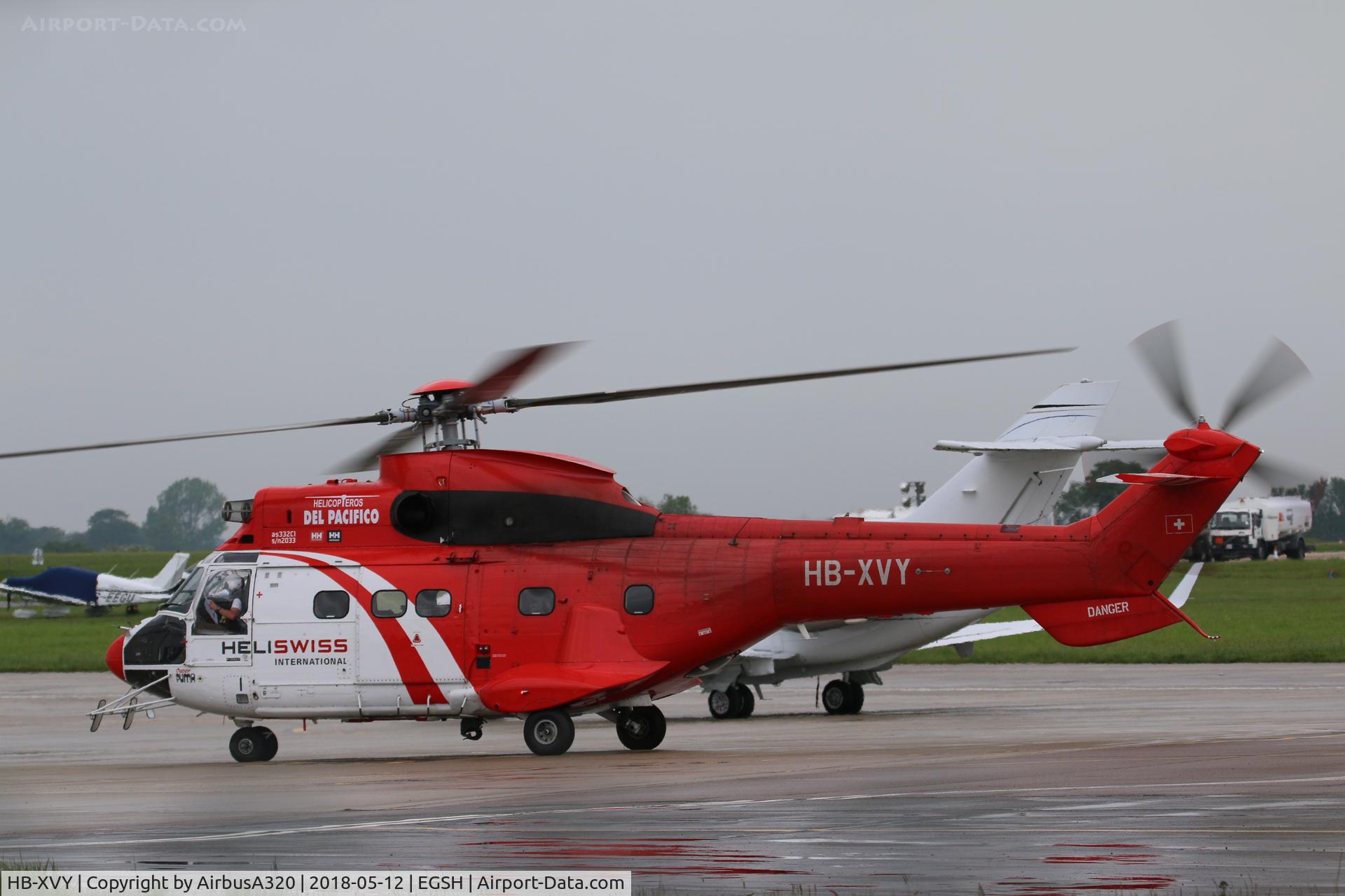 HB-XVY, 1982 Aerospatiale AS-332C-1 Super Puma C/N 2033, Visit to Norwich