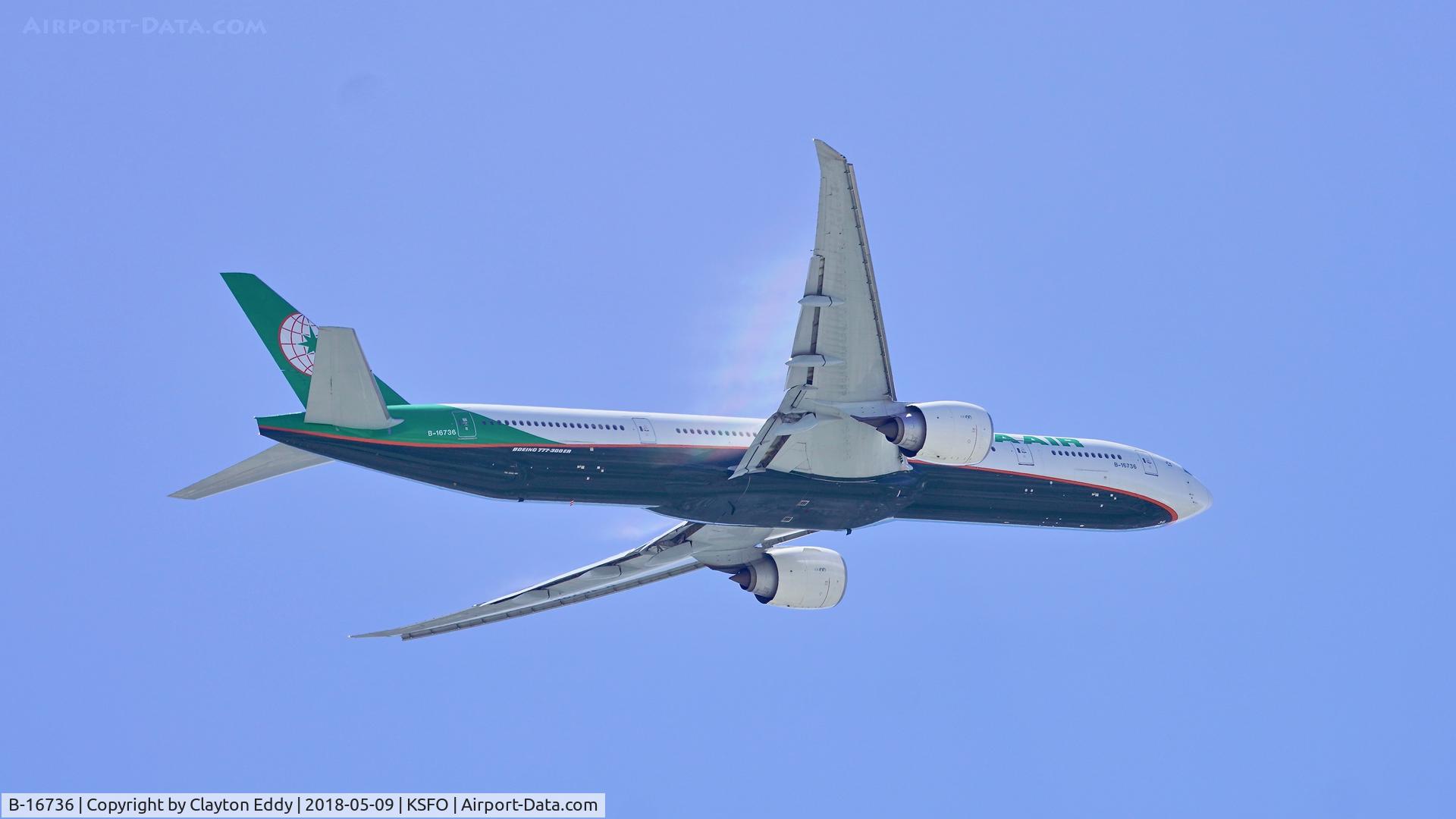 B-16736, 2017 Boeing 777-300/ER C/N 42106, SFO 2018.