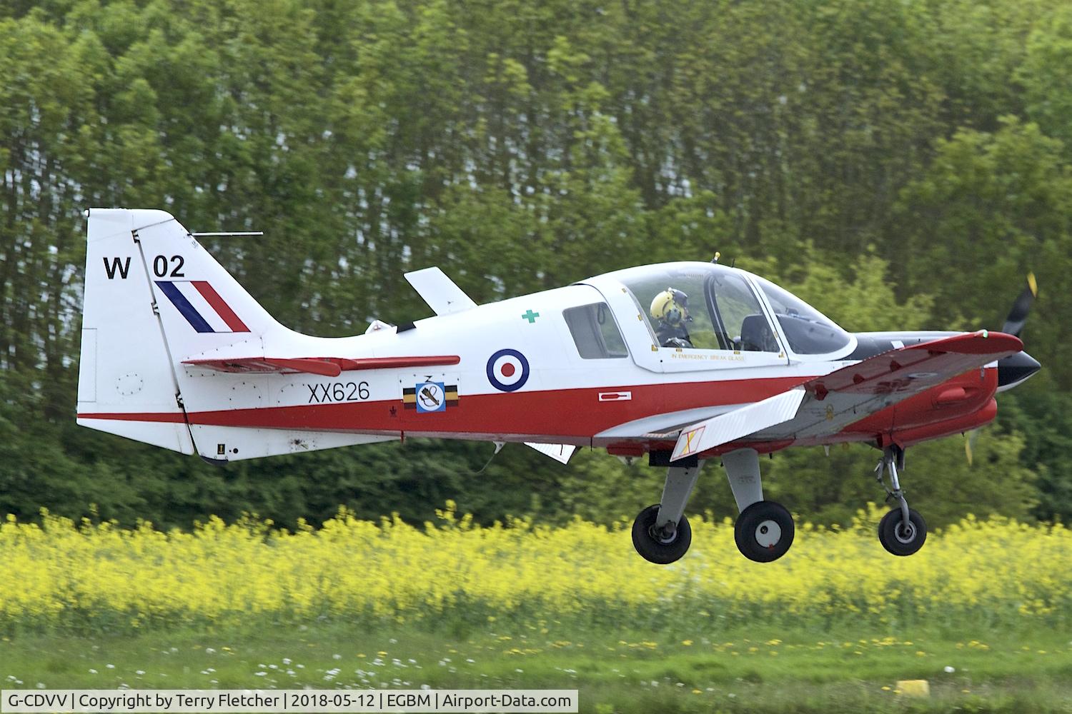 G-CDVV, 1973 Scottish Aviation Bulldog Series 120 Model 121 C/N BH120/291, At Tatenhill