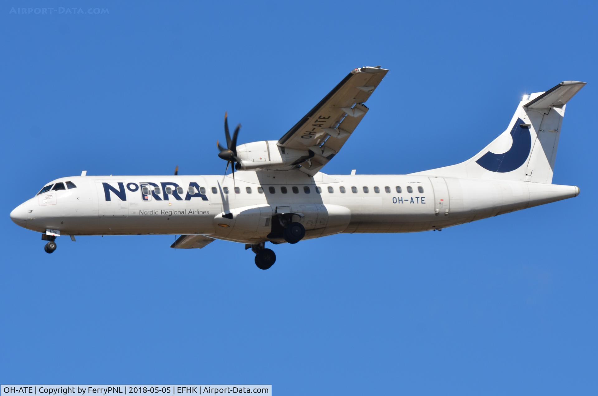 OH-ATE, 2007 ATR 72-212A C/N 741, Norra ATR72 arriving