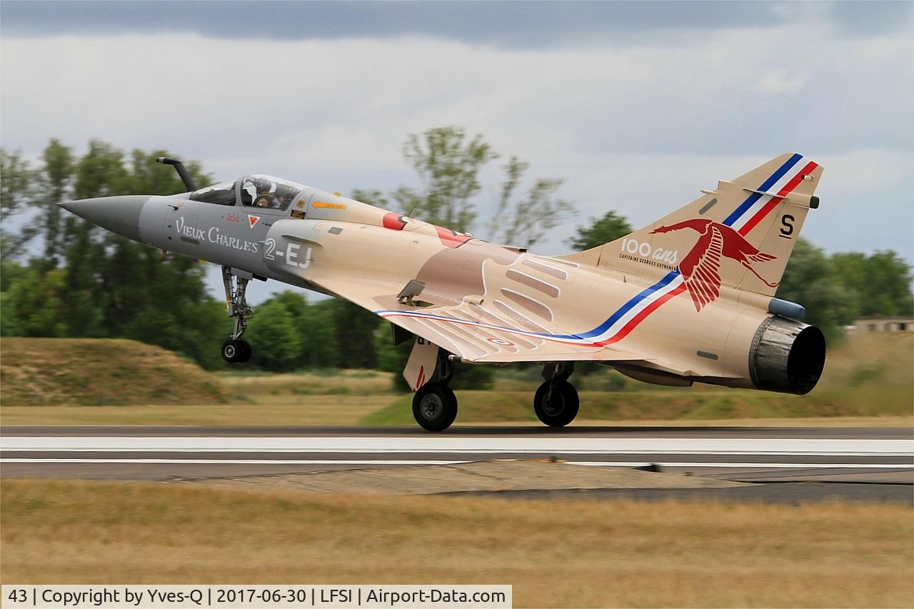 43, Dassault Mirage 2000-5F C/N 43, Dassault Mirage 2000-5F, Landing rwy 29, St Dizier-Robinson Air Base 113 (LFSI) Open day 2017